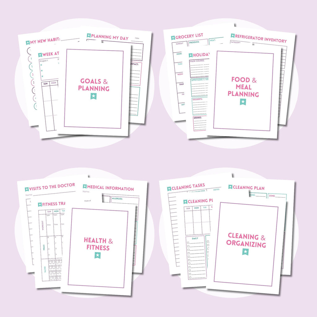 Editable Home Binder Canva Templates