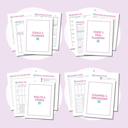 Editable Home Binder Canva Templates