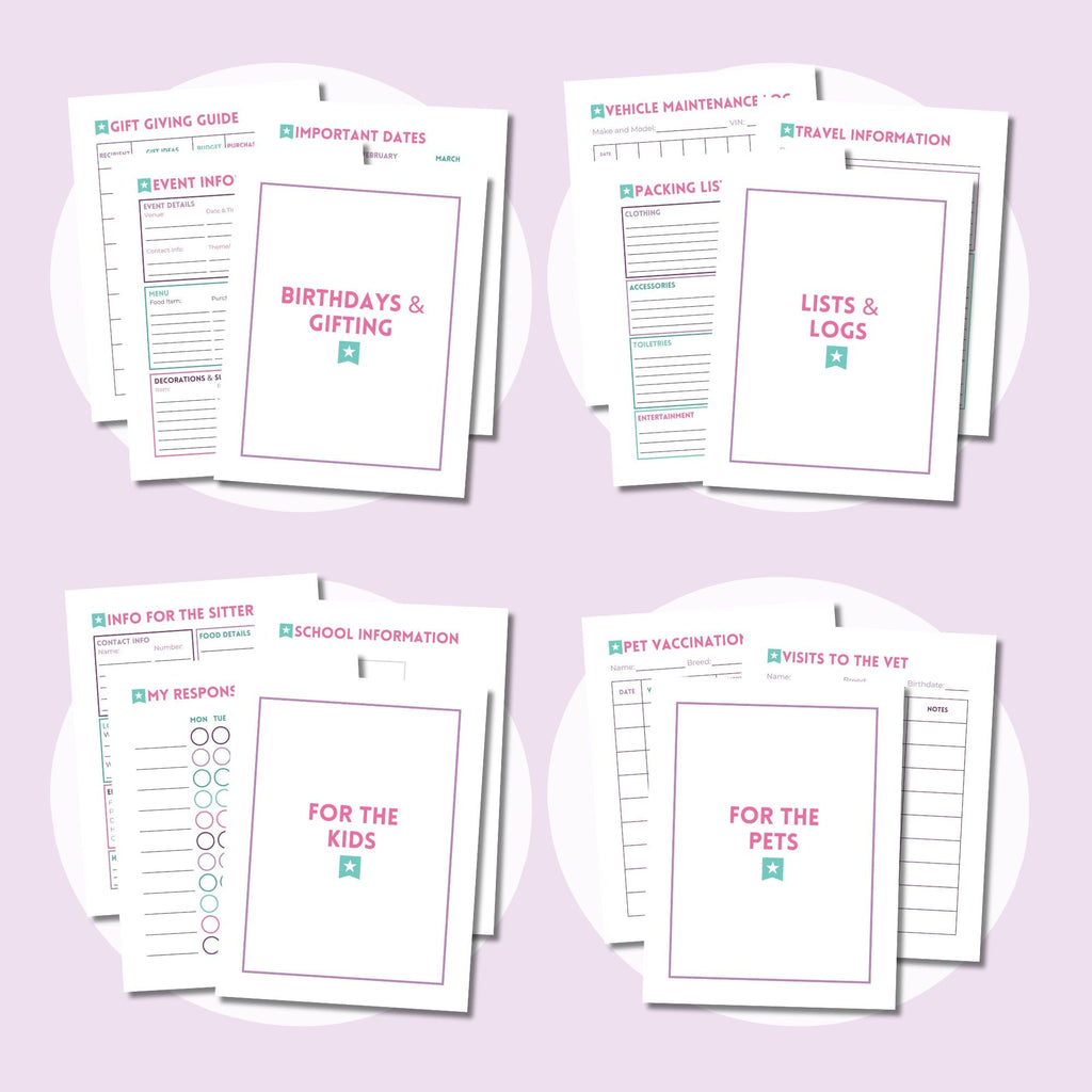 Editable Home Binder Canva Templates