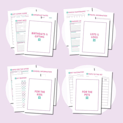 Editable Home Binder Canva Templates