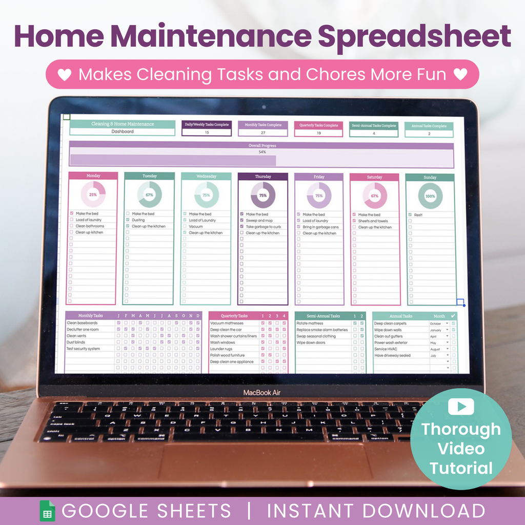 Love Your Home Spreadsheet Bundle
