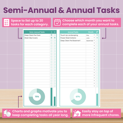 Cleaning and Home Maintenance Spreadsheet for Google Sheets