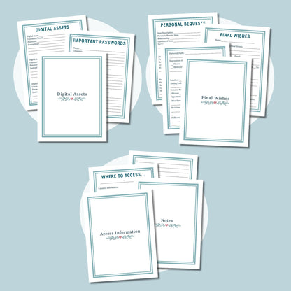 Editable Emergency Binder Canva Templates