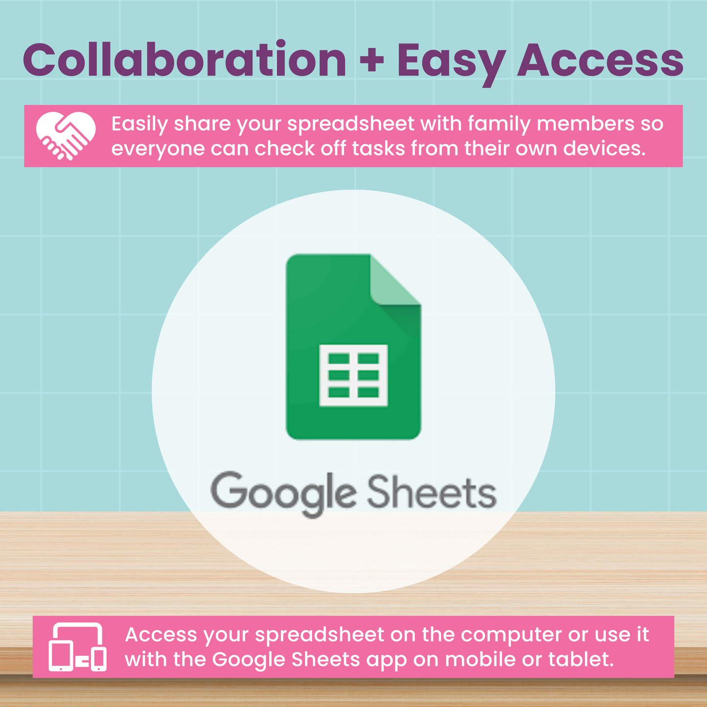 Family Chore Chart Spreadsheet for Google Sheets