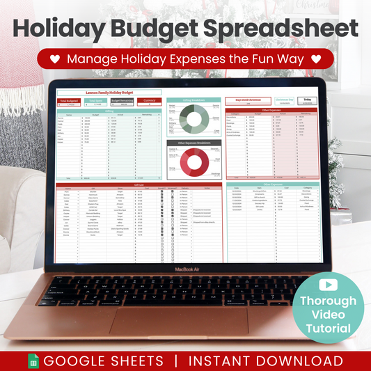 Holiday Budget Spreadsheet for Google Sheets
