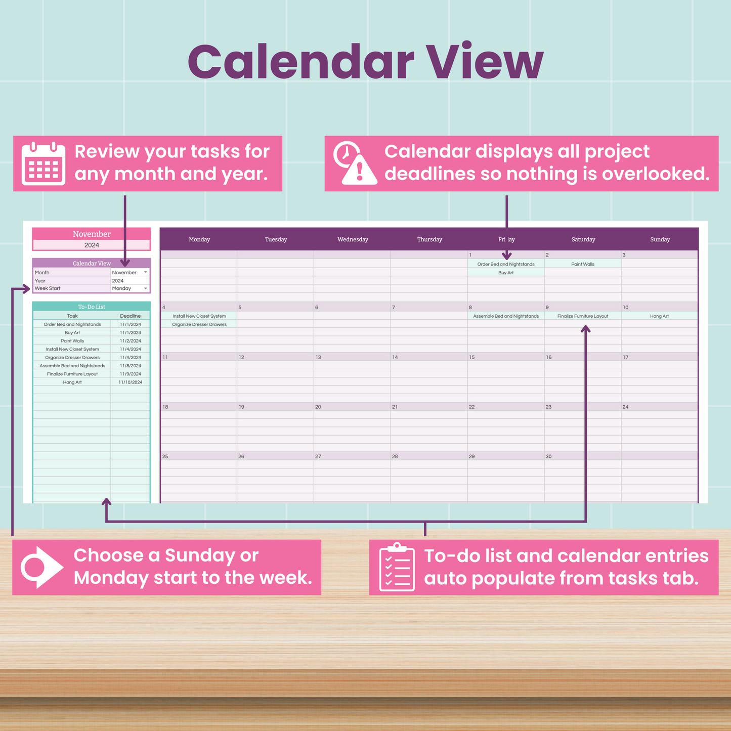 Home Renovation Project Spreadsheet for Google Sheets