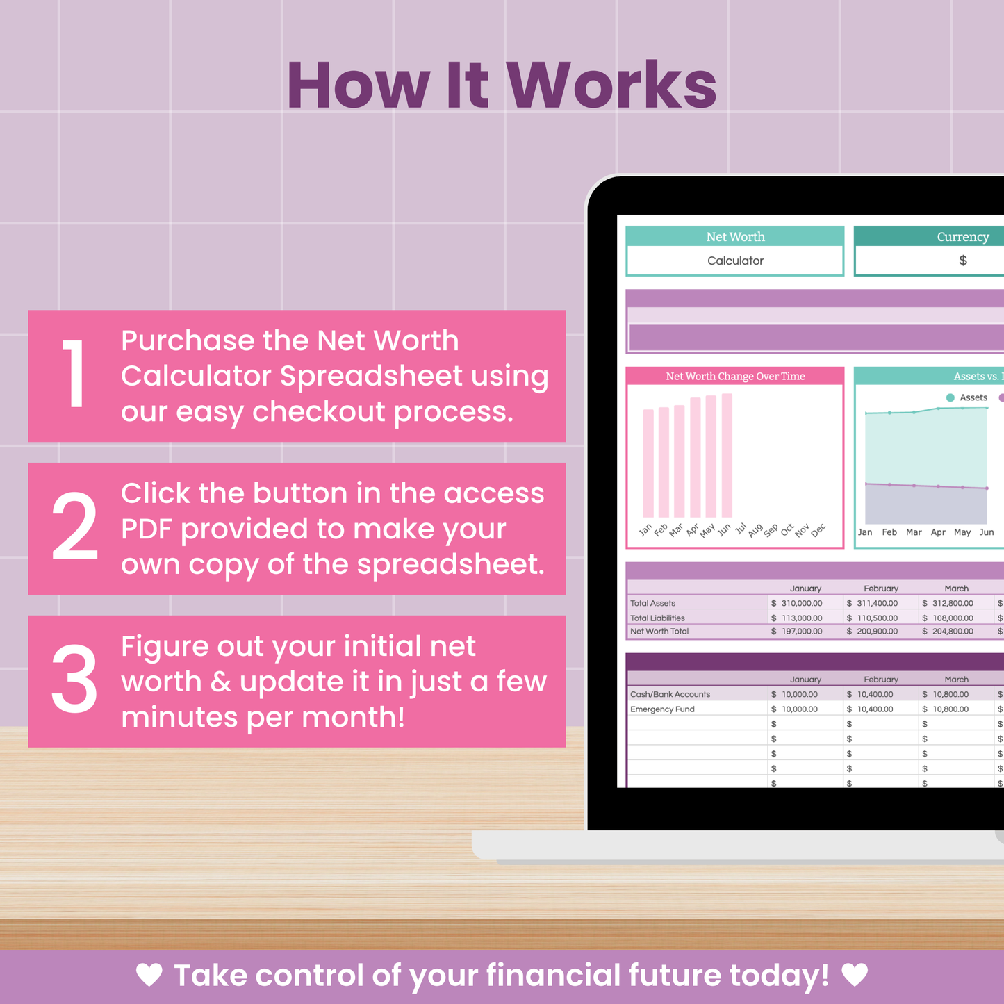 Net Worth Calculator Spreadsheet for Google Sheets