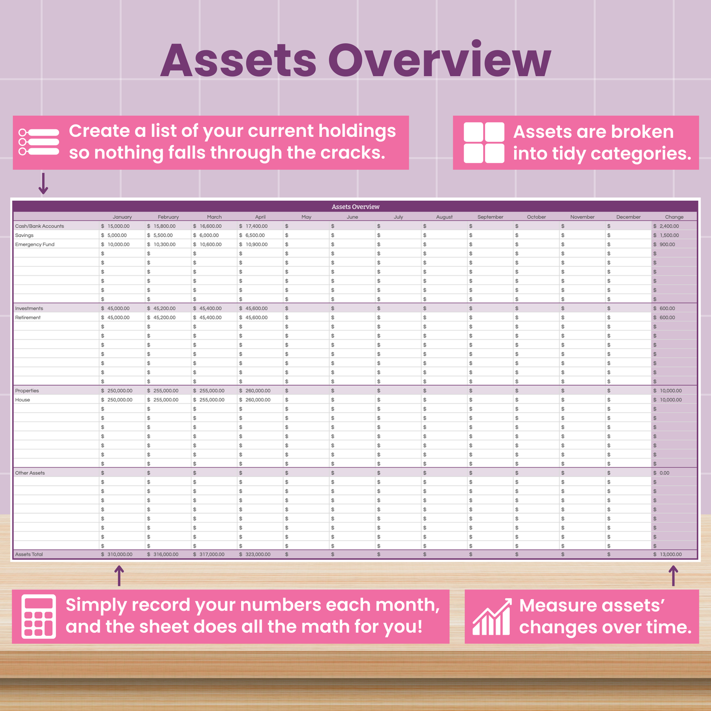 Net Worth Calculator Spreadsheet for Google Sheets
