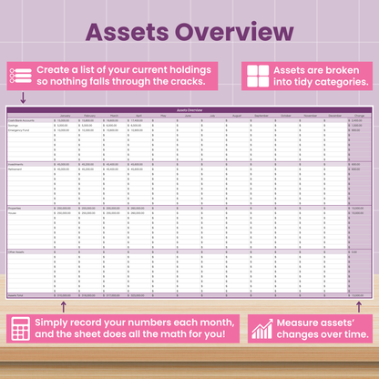 Net Worth Calculator Spreadsheet for Google Sheets