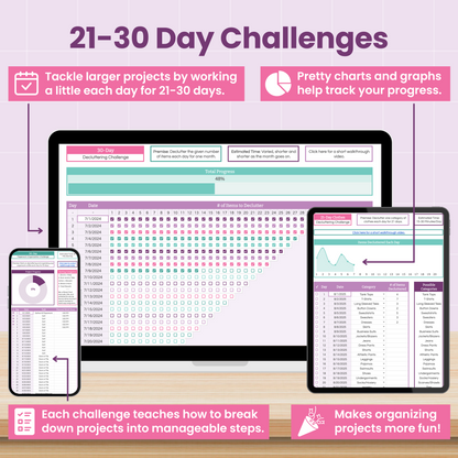 Organizing Challenge Spreadsheet for Google Sheets
