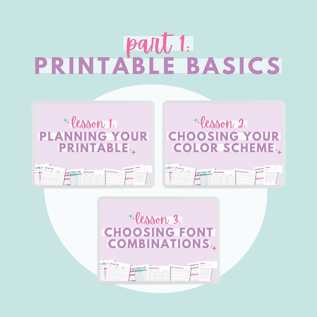 Create Your Own Organizing Printables Class