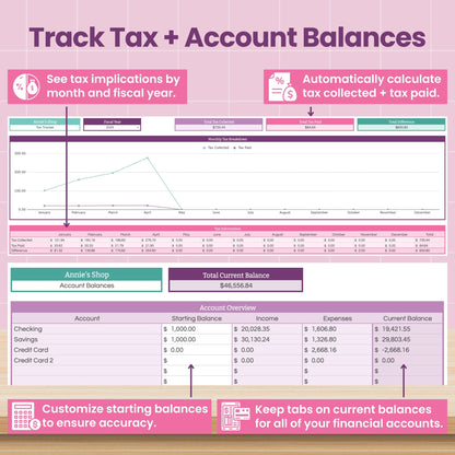 Small Business Bookkeeping Spreadsheet for Google Sheets