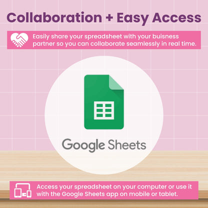 Small Business Bookkeeping Spreadsheet for Google Sheets