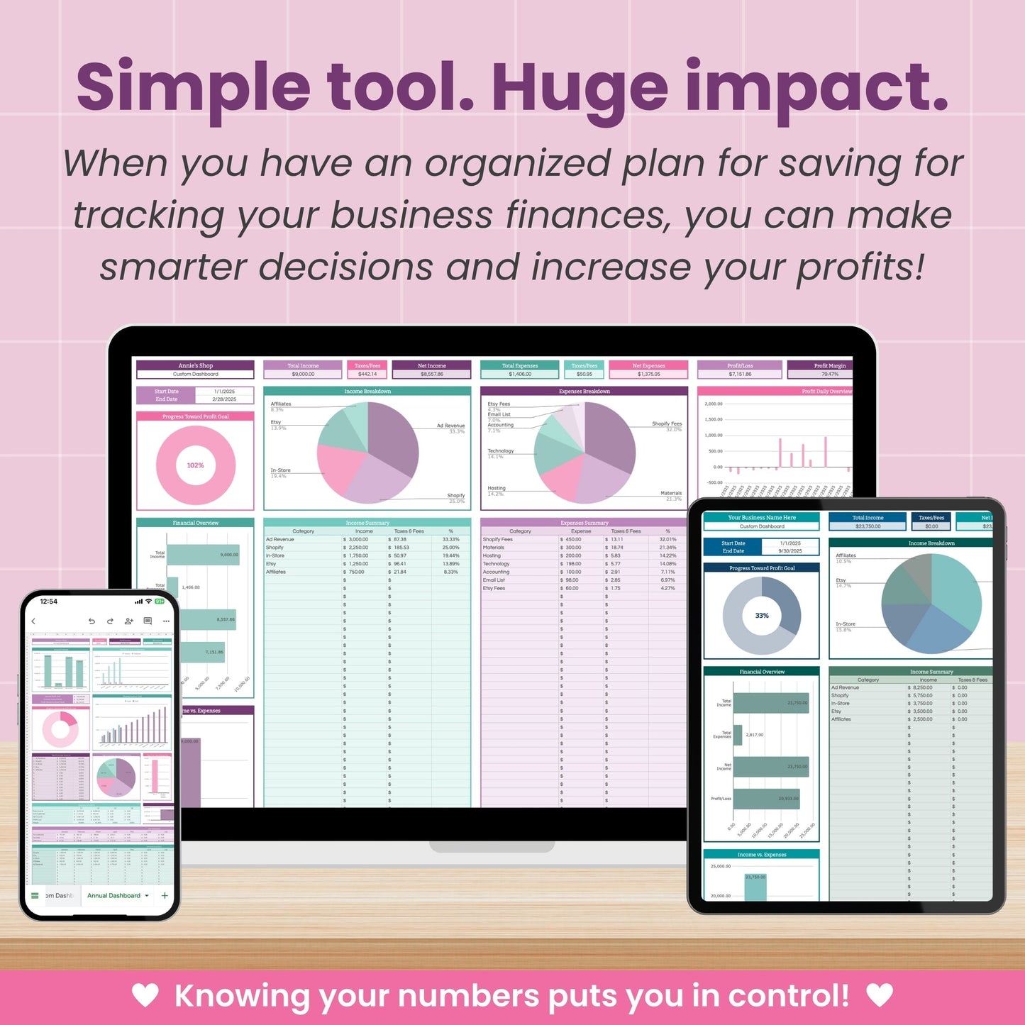 Small Business Bookkeeping Spreadsheet for Google Sheets