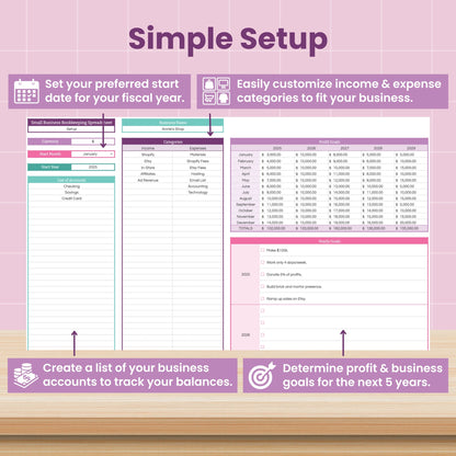 Small Business Bookkeeping Spreadsheet for Google Sheets