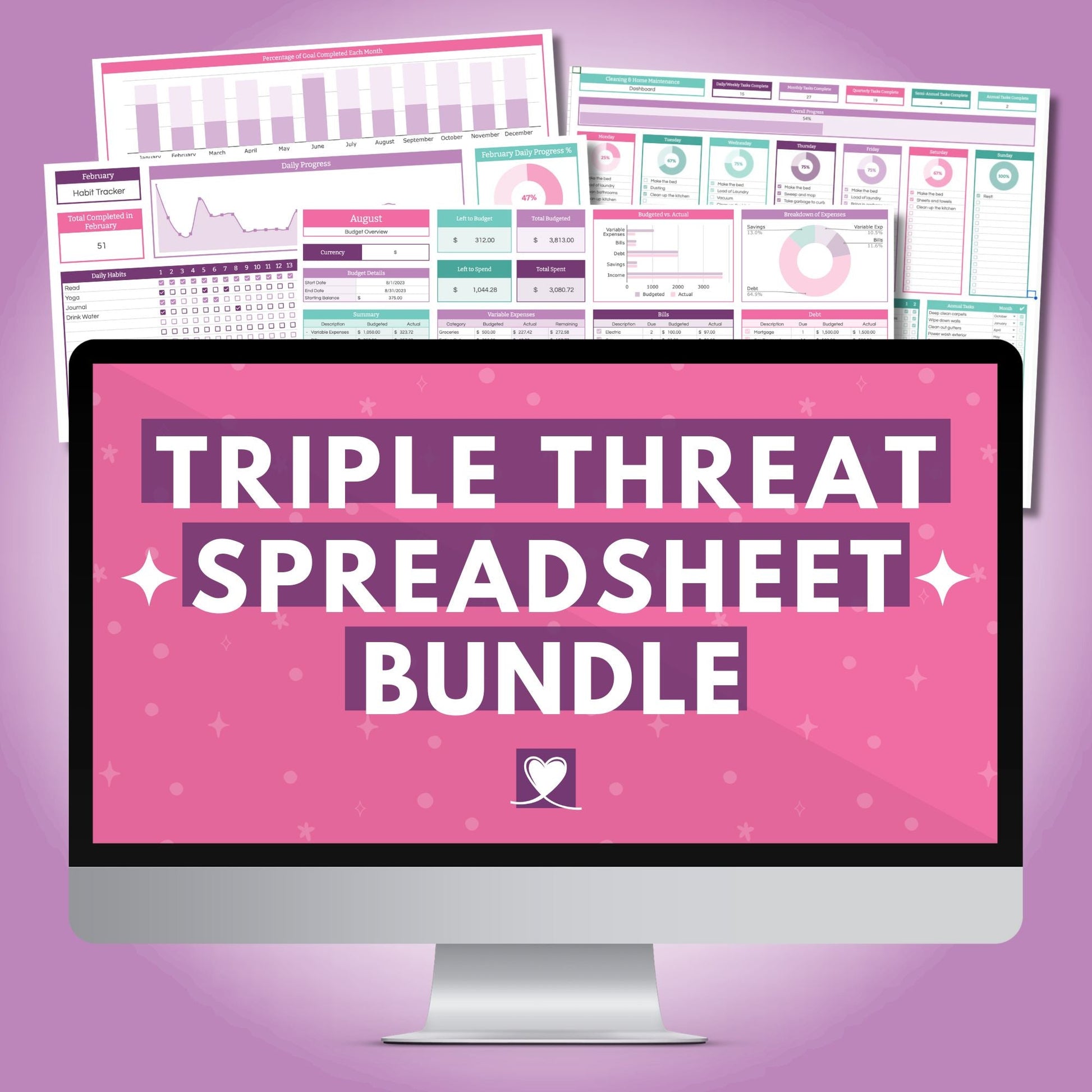 Triple Threat Spreadsheet Bundle
